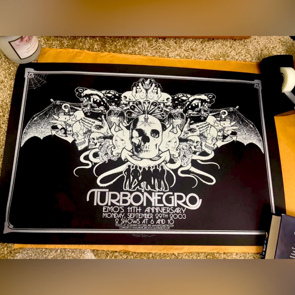 Turbonegro Tour Screen print Poster Art piece